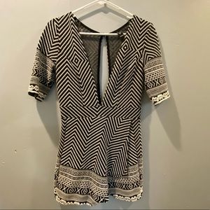 Windsor Romper Black and White